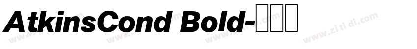 AtkinsCond Bold字体转换 AtkinsCond Bold字体转换